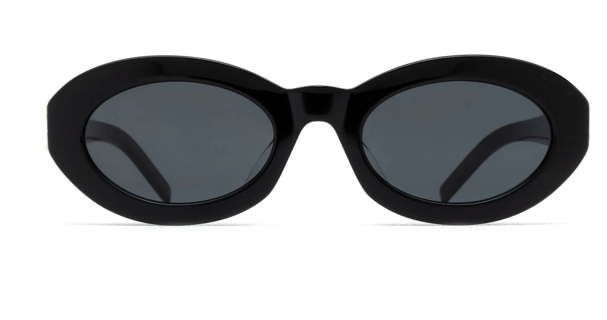 Saint Laurent, SLM136F, 001 BLACK, 53